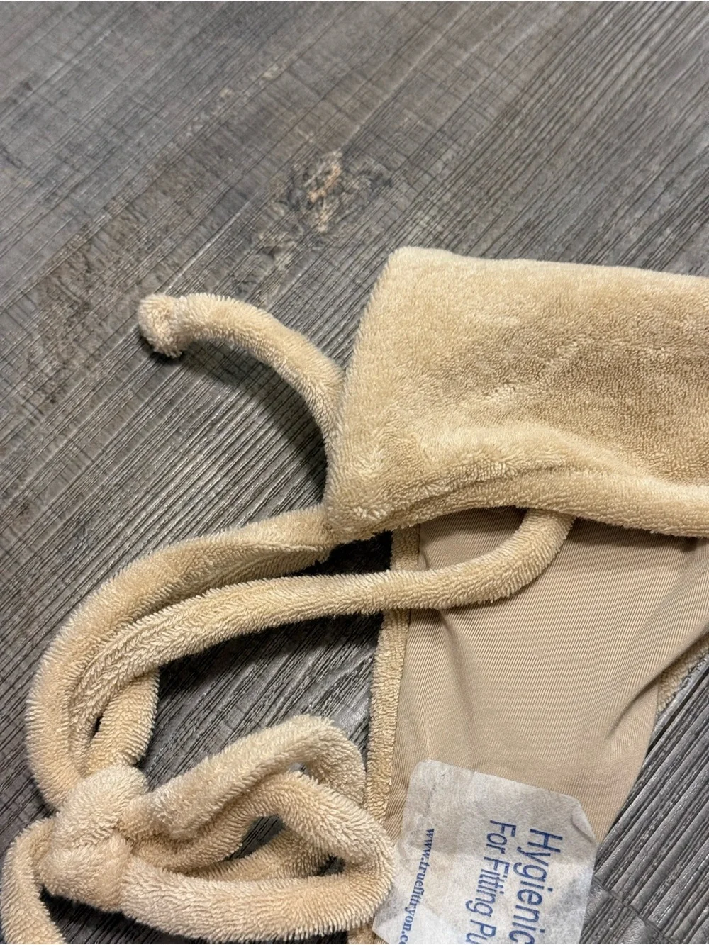 Frankie's Bikinis French Terry Cream Tie-Side Bikini Bottom